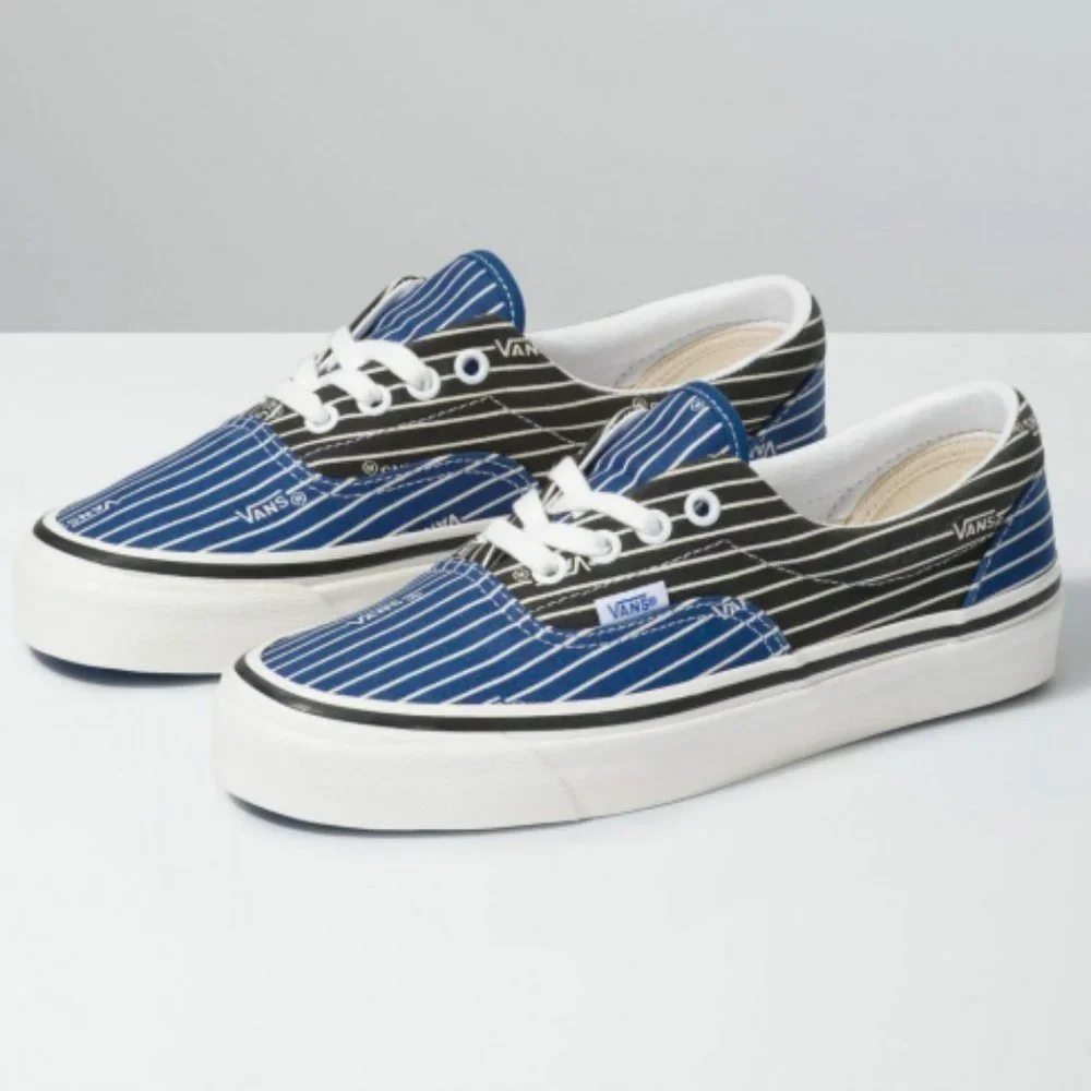 Vans Men's 7.5/Women's 9 Era 95 DX Anaheim Factory Limited Stripes Black/Blue